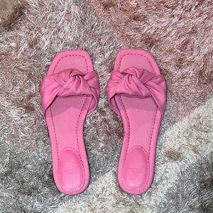 J. Crew Pink Knot Slides